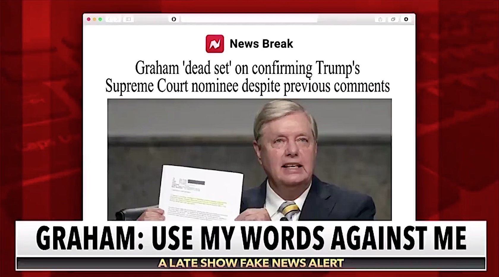 The Late Show slams Lindsey Graham