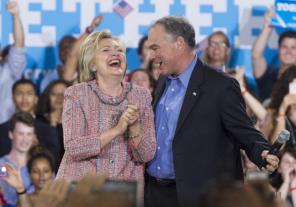 Hillary Clinton and Tim Kaine