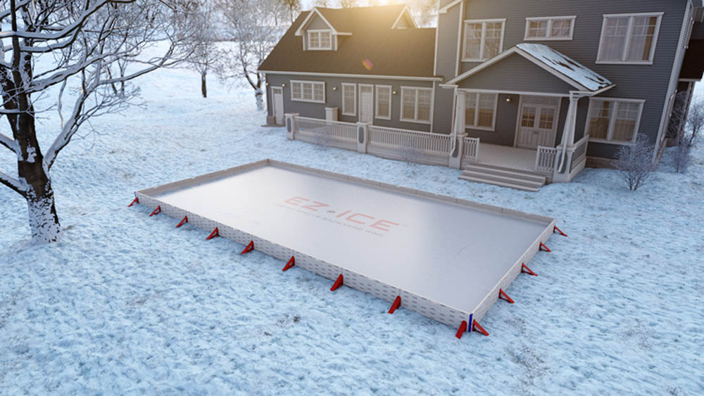 A DIY ice rink.