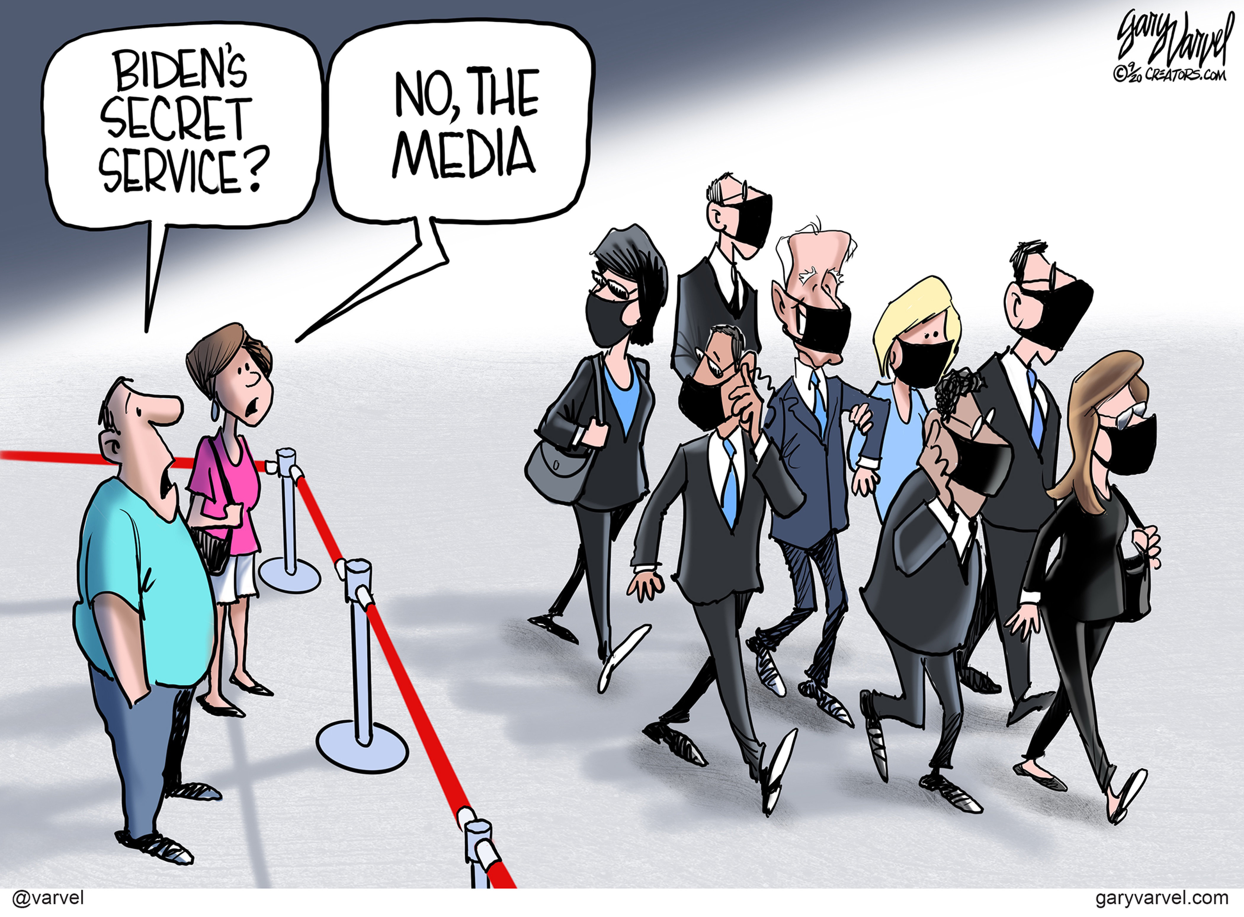 Political Cartoon U.S. Biden media