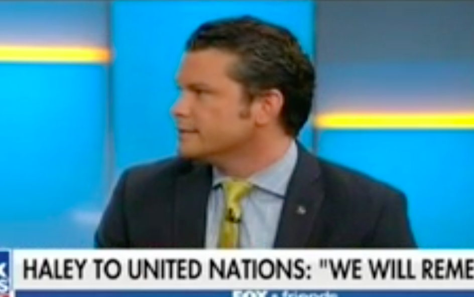 Pete Hegseth of Fox and Friends.