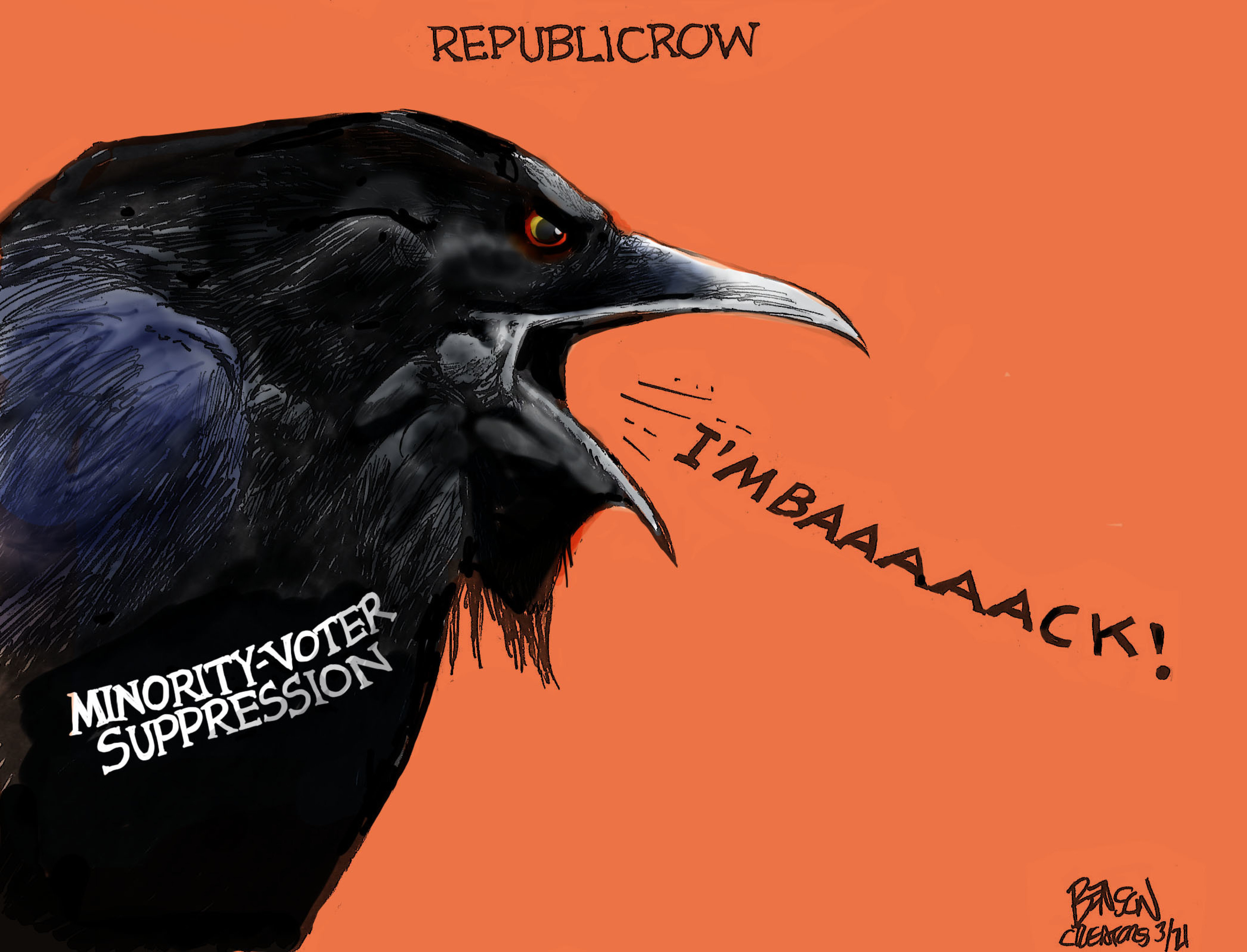 Political Cartoon U.S. gop georgia jim crow