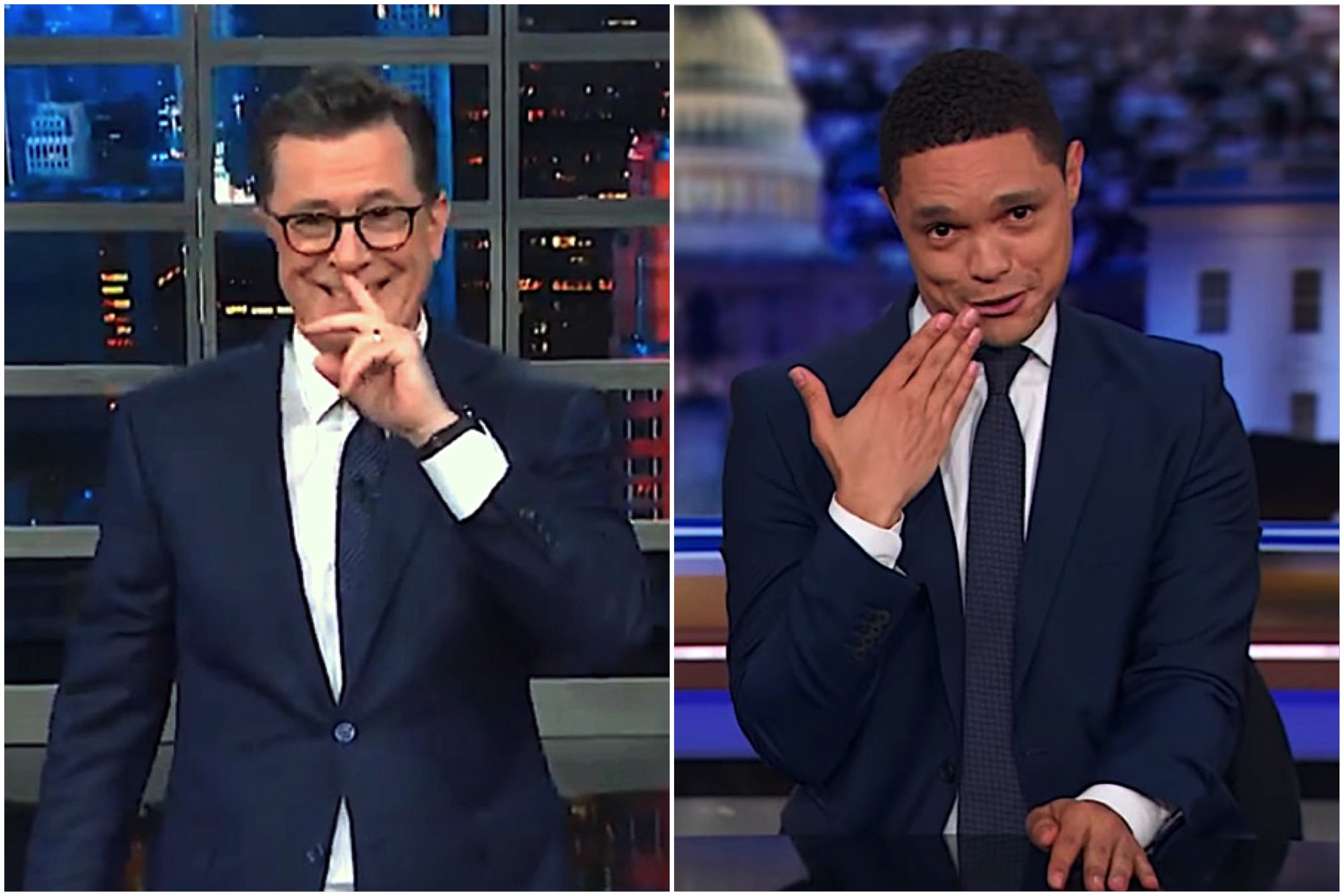 Stephen Colbert and Trevor Noah say goodbye to Nielsen