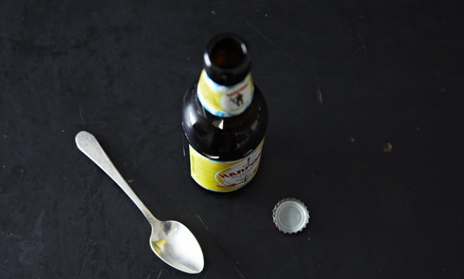 Beer and spoon