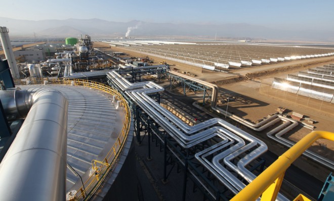 A newly opened solar power energy and storage plant in Spain.