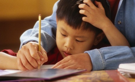 Chinese mothers &quot;get in the trenches,&quot; says Amy Chua in The Wall Street Journal, putting in long hours tutoring and training their children directly.
