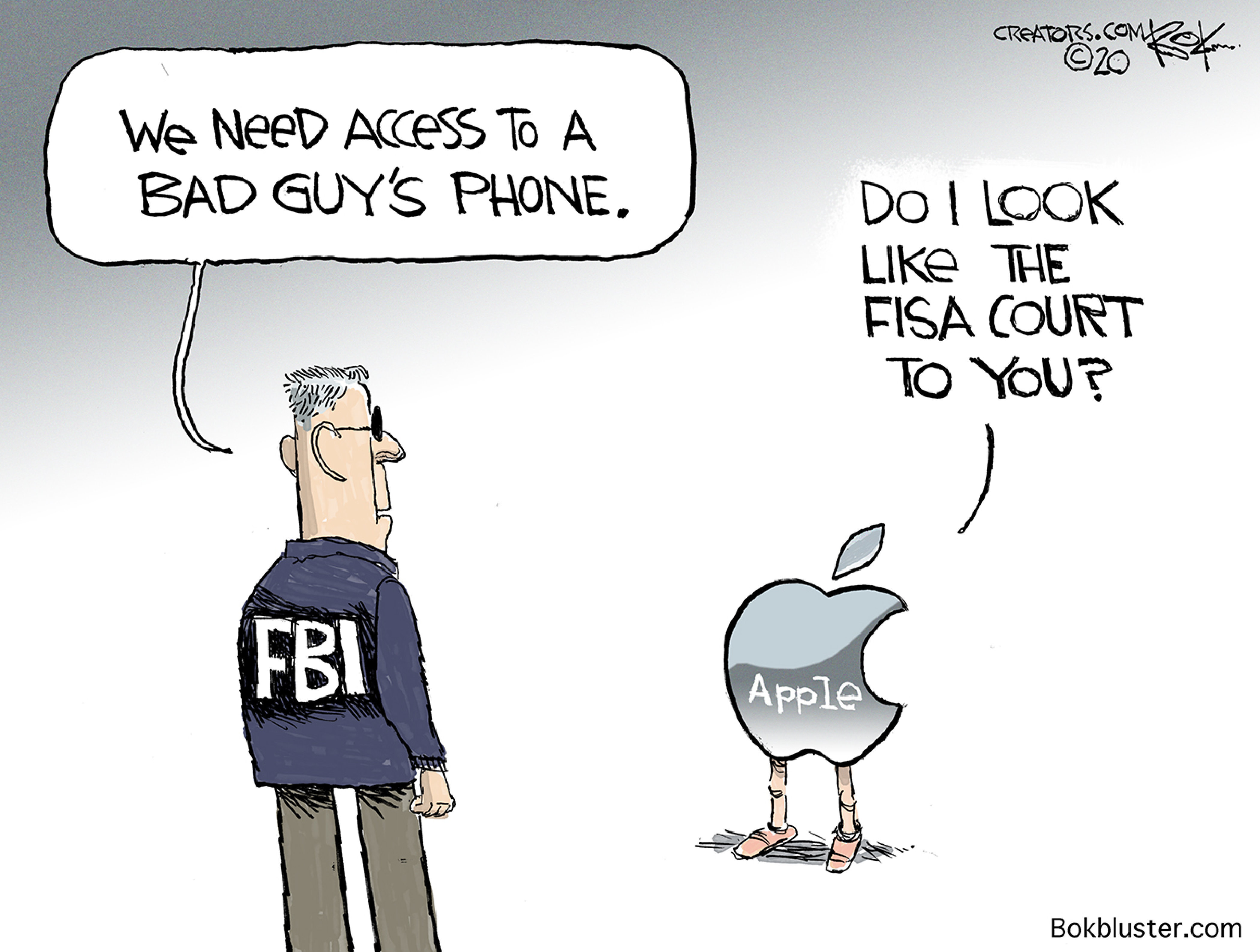 Editorial Cartoon U.S. apple FBI Pensacola FISA court