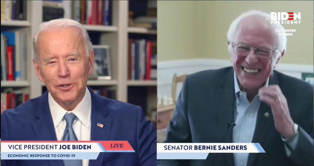 Joe Biden and Bernie Sanders.