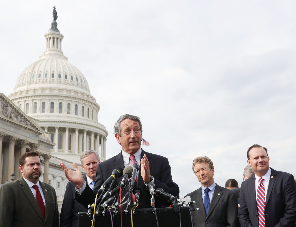 Rep. Mark Sanford with fellow members of the House Freedom Caucus