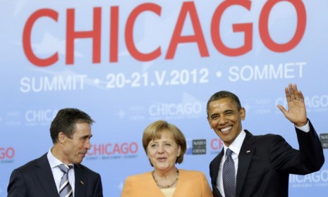 German Chancellor Angela Merkel with Obama