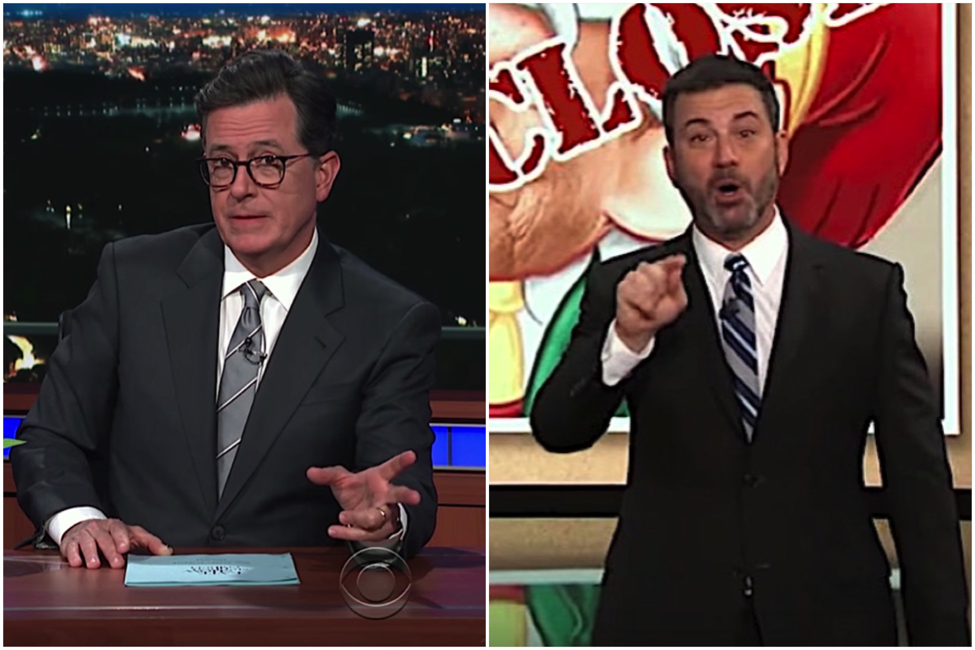Jimmy Kimmel and Stephen Colbert rip Jeff Sessions