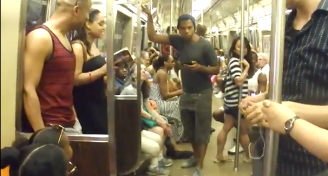 Broadway&#039;s The Lion King cast spontaneously serenaded a New York subway with &#039;Circle of Life&#039;