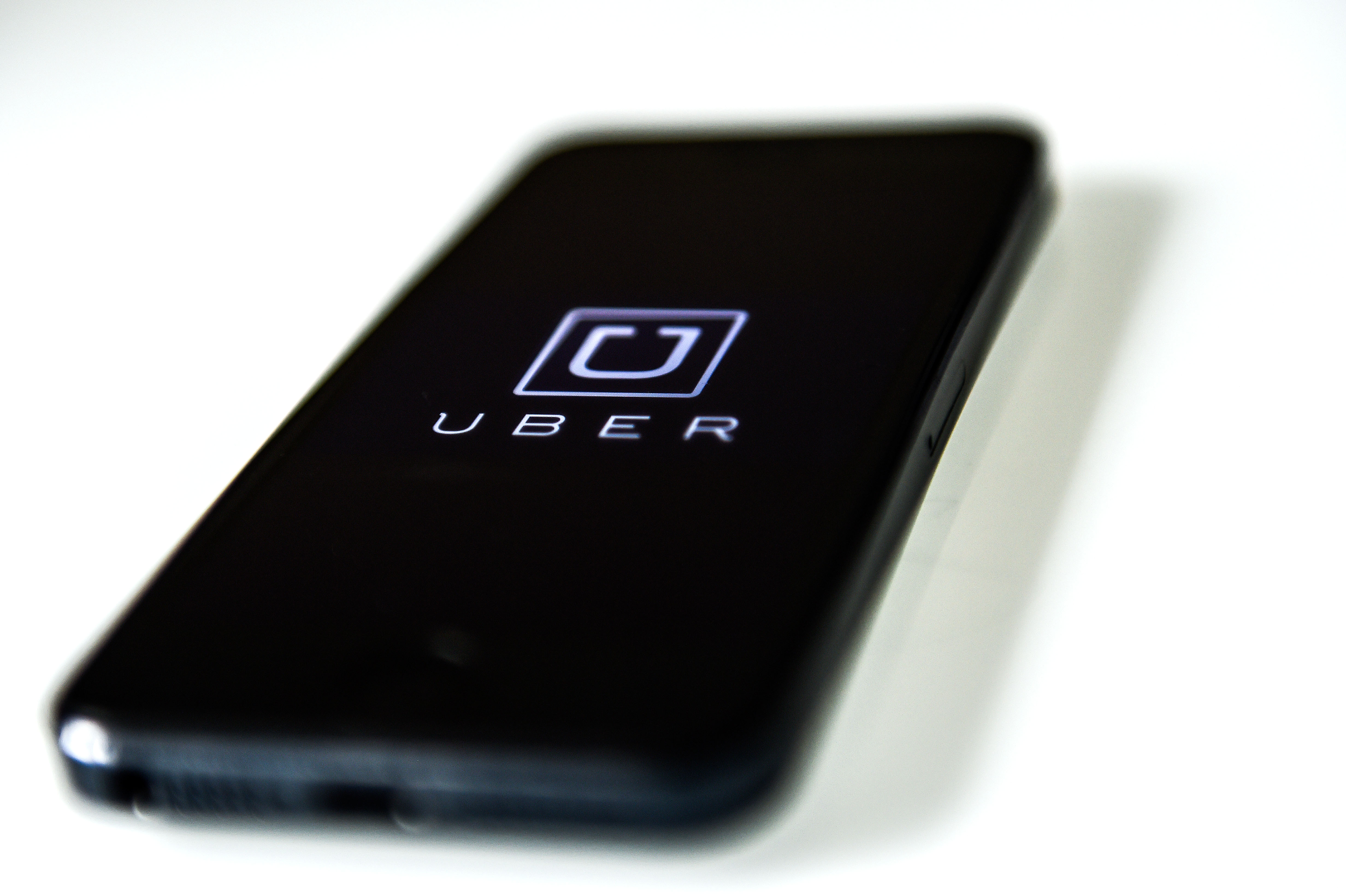 The Uber app on a smart phone