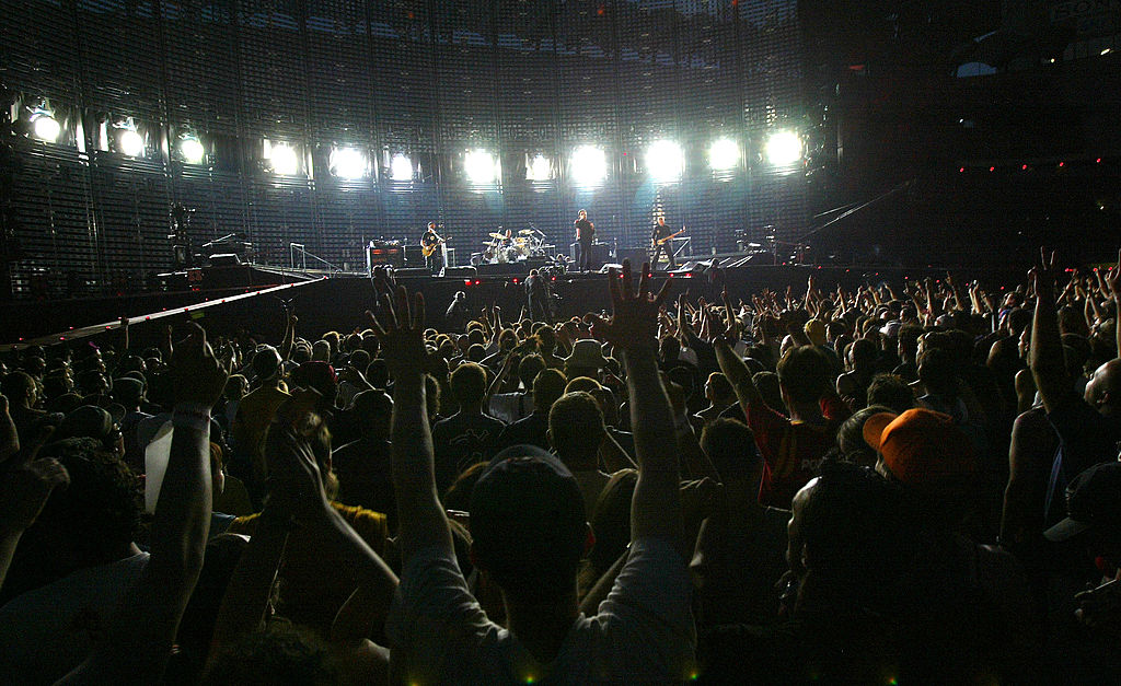 U2 performs in Milan, Italy 
