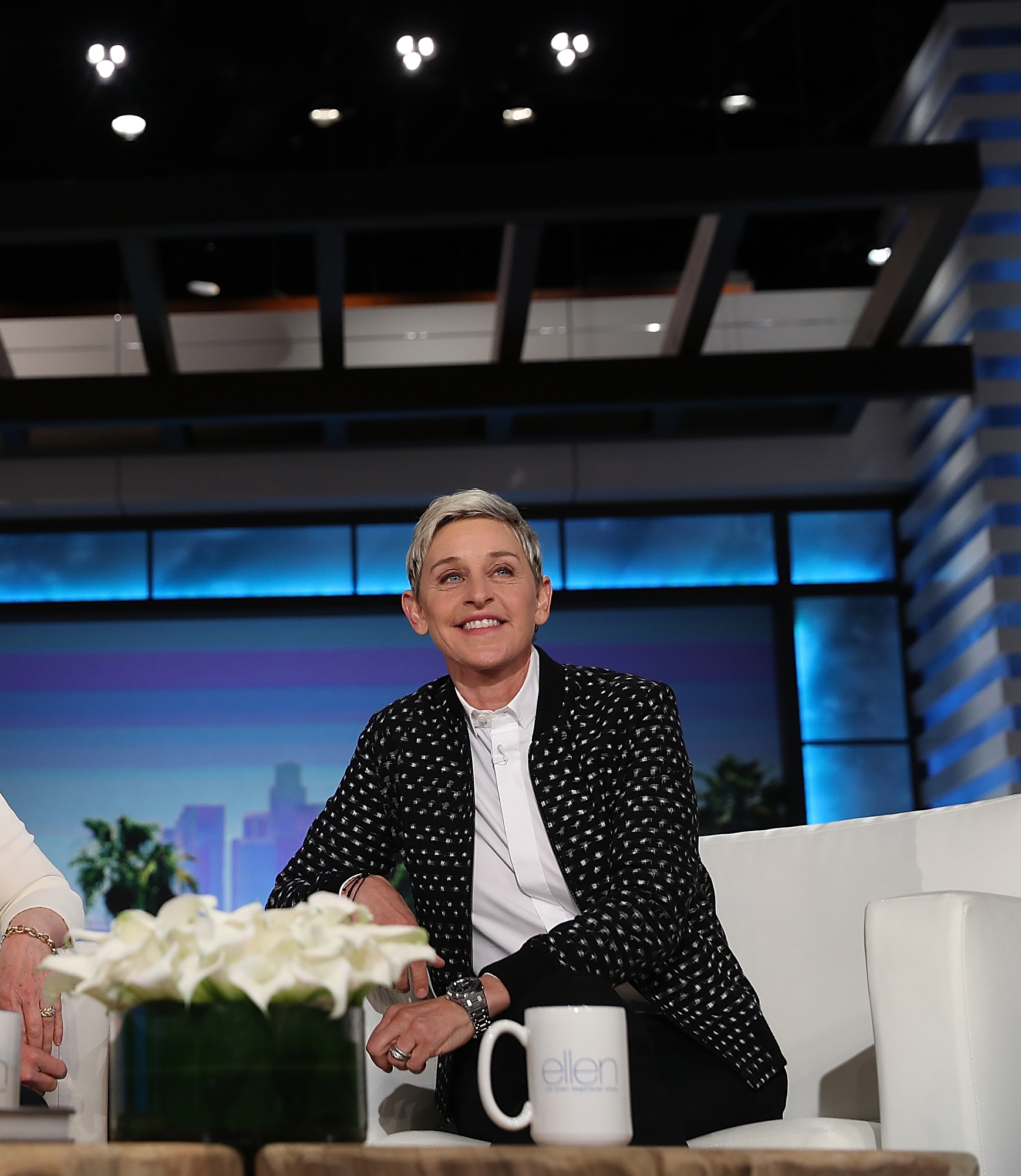 Ellen DeGeneres on her talk show.