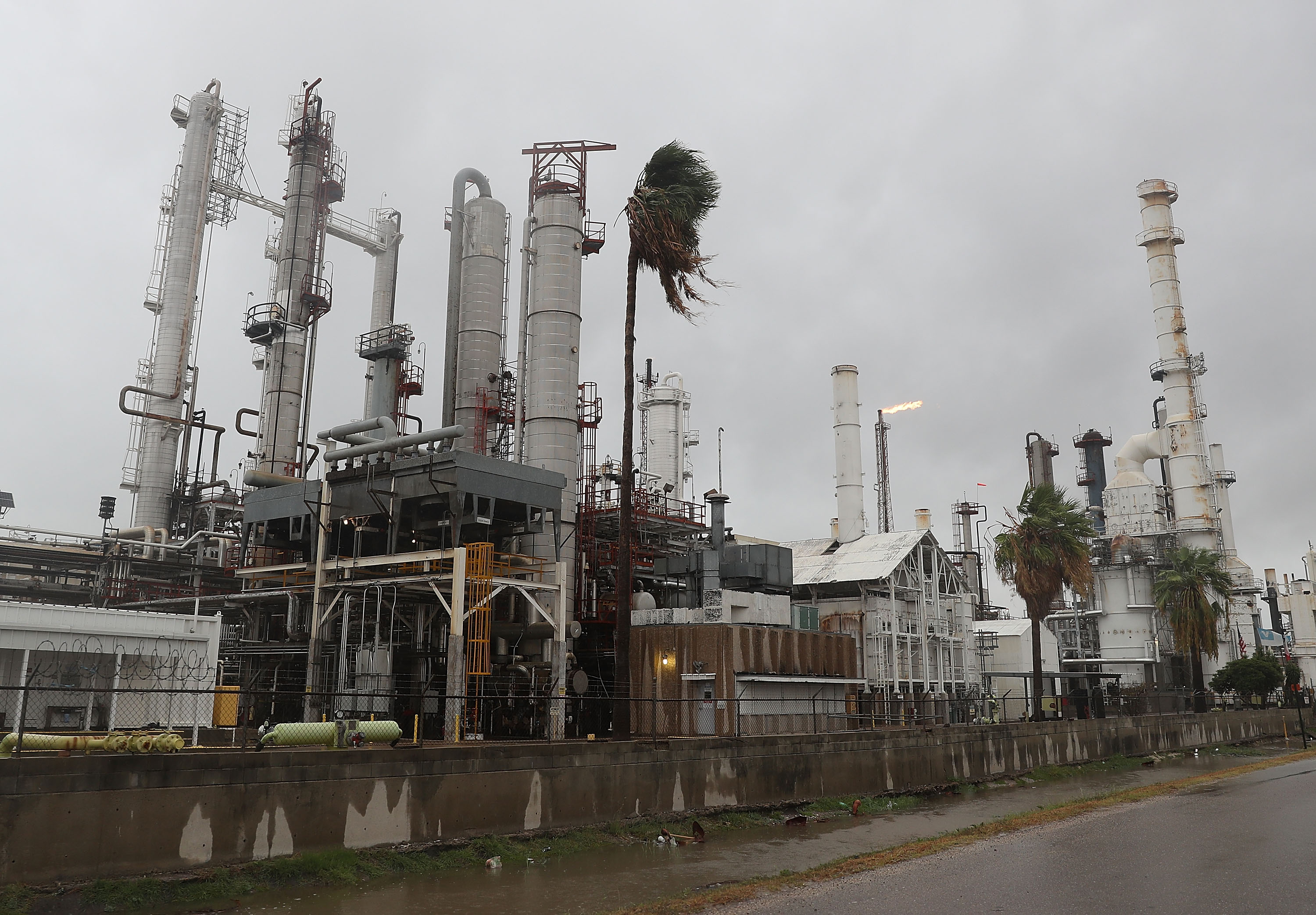 An oil refinery in Corpus Christi, Texas