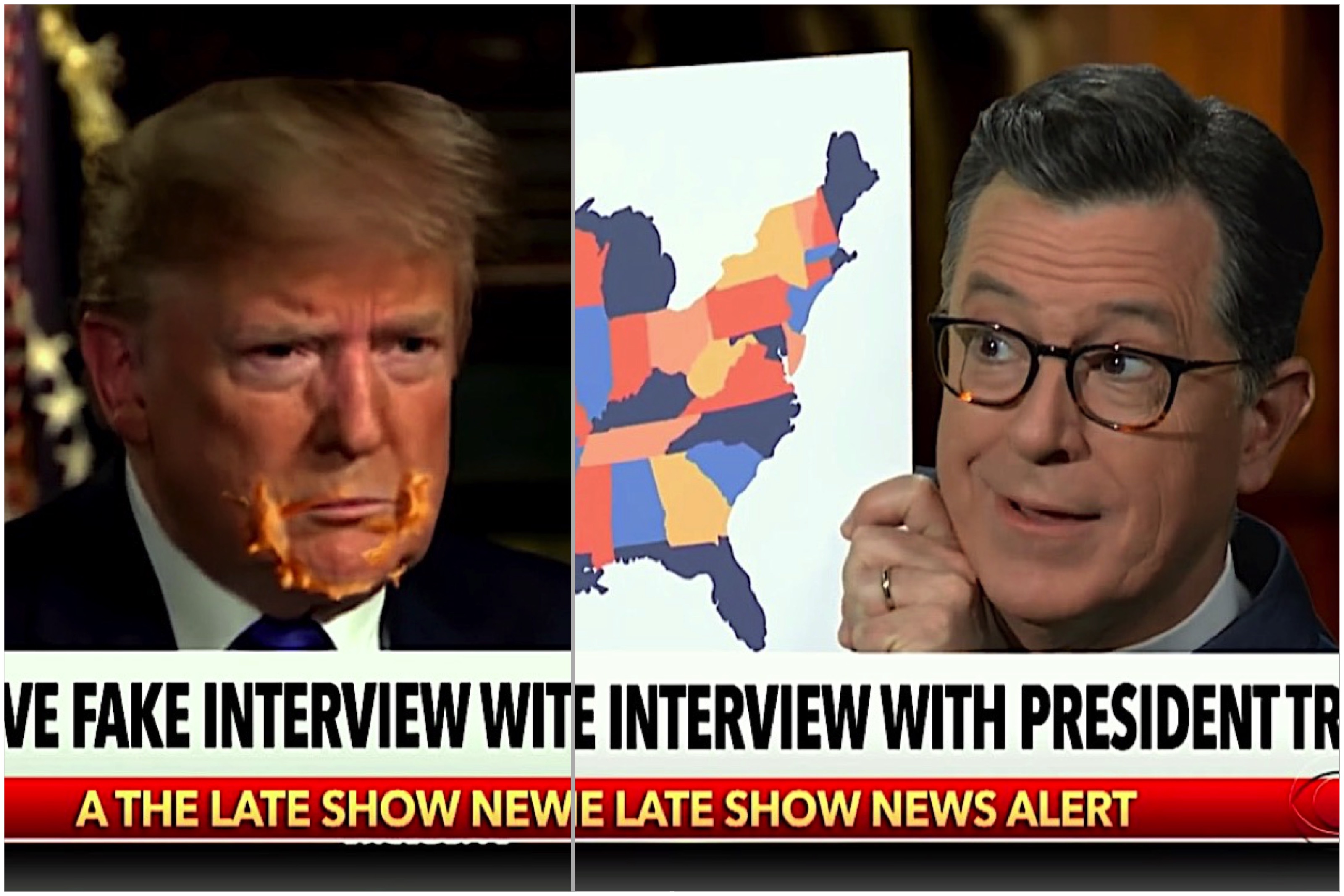 Stephen Colbert &quot;interviews&quot; Trump
