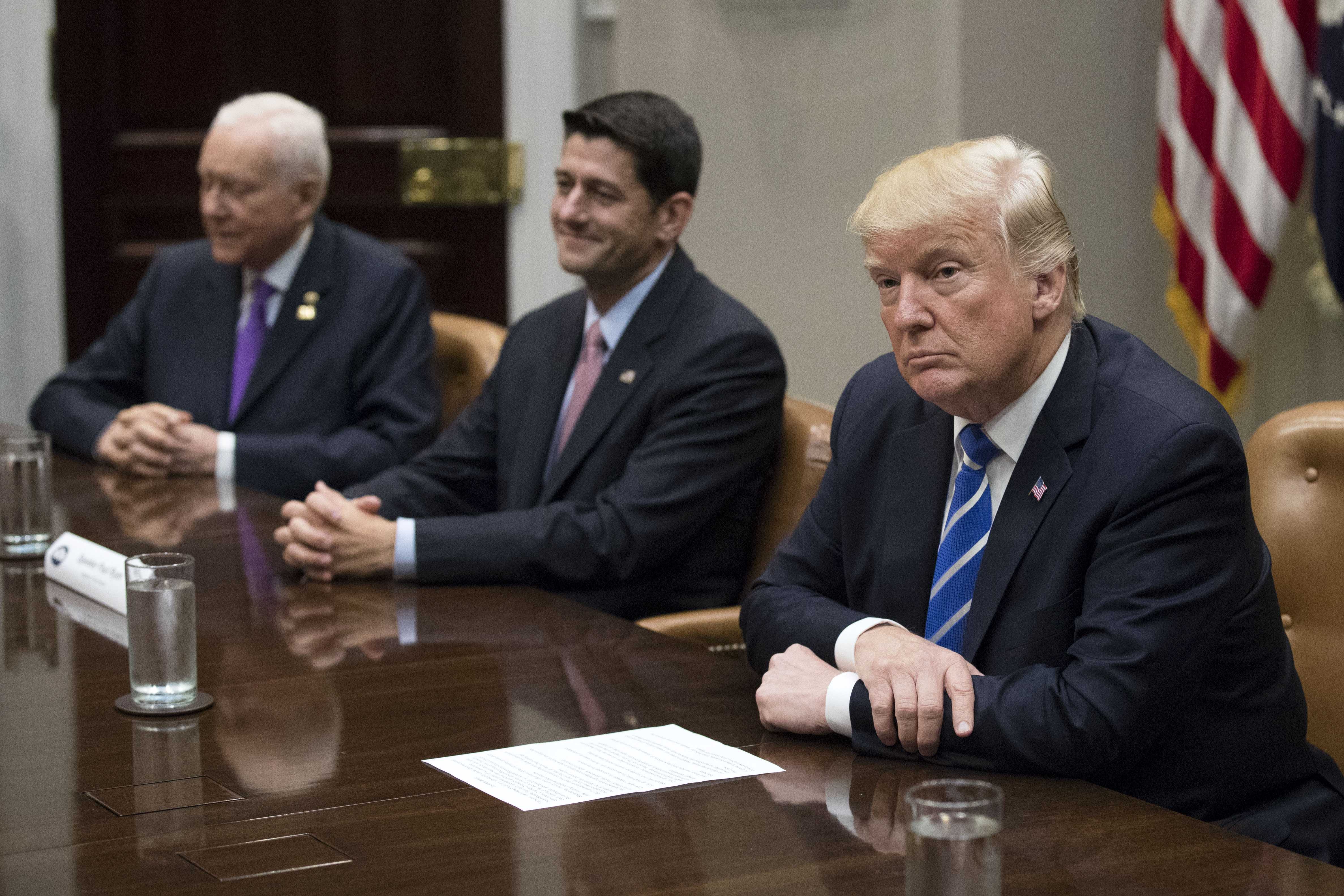 Trump talks tax reform with GOP leaders
