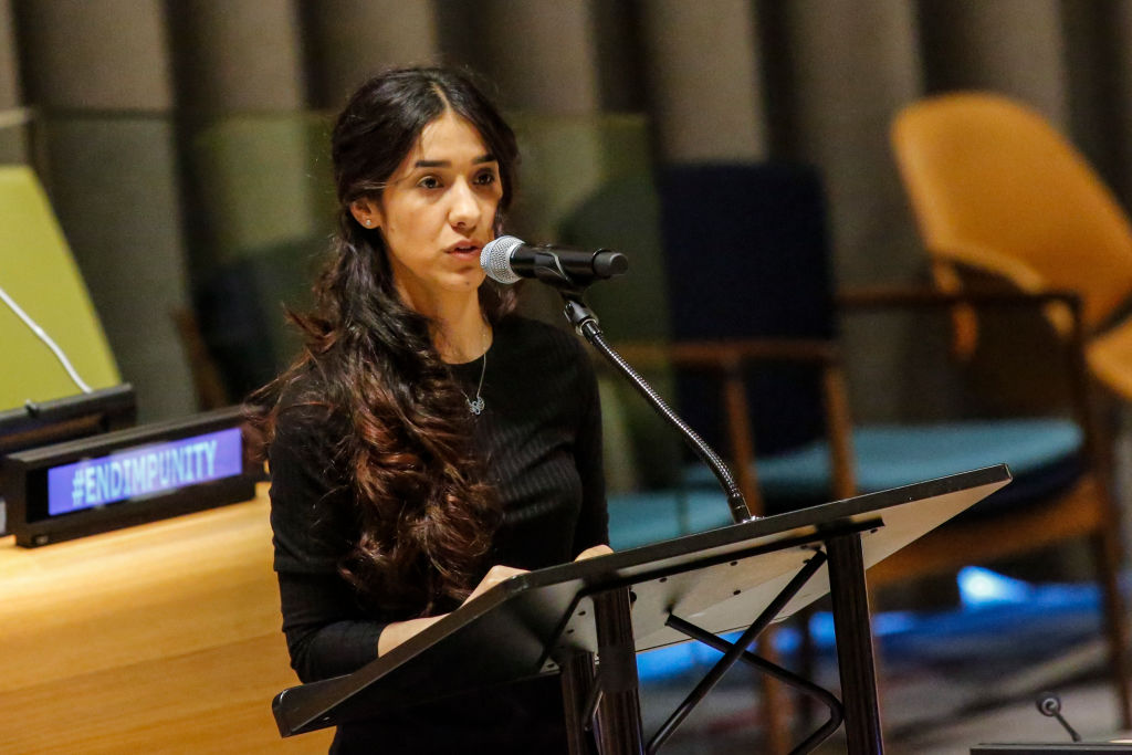 Yazidi human rights activist and Nobel Peace laureate Nadia Murad