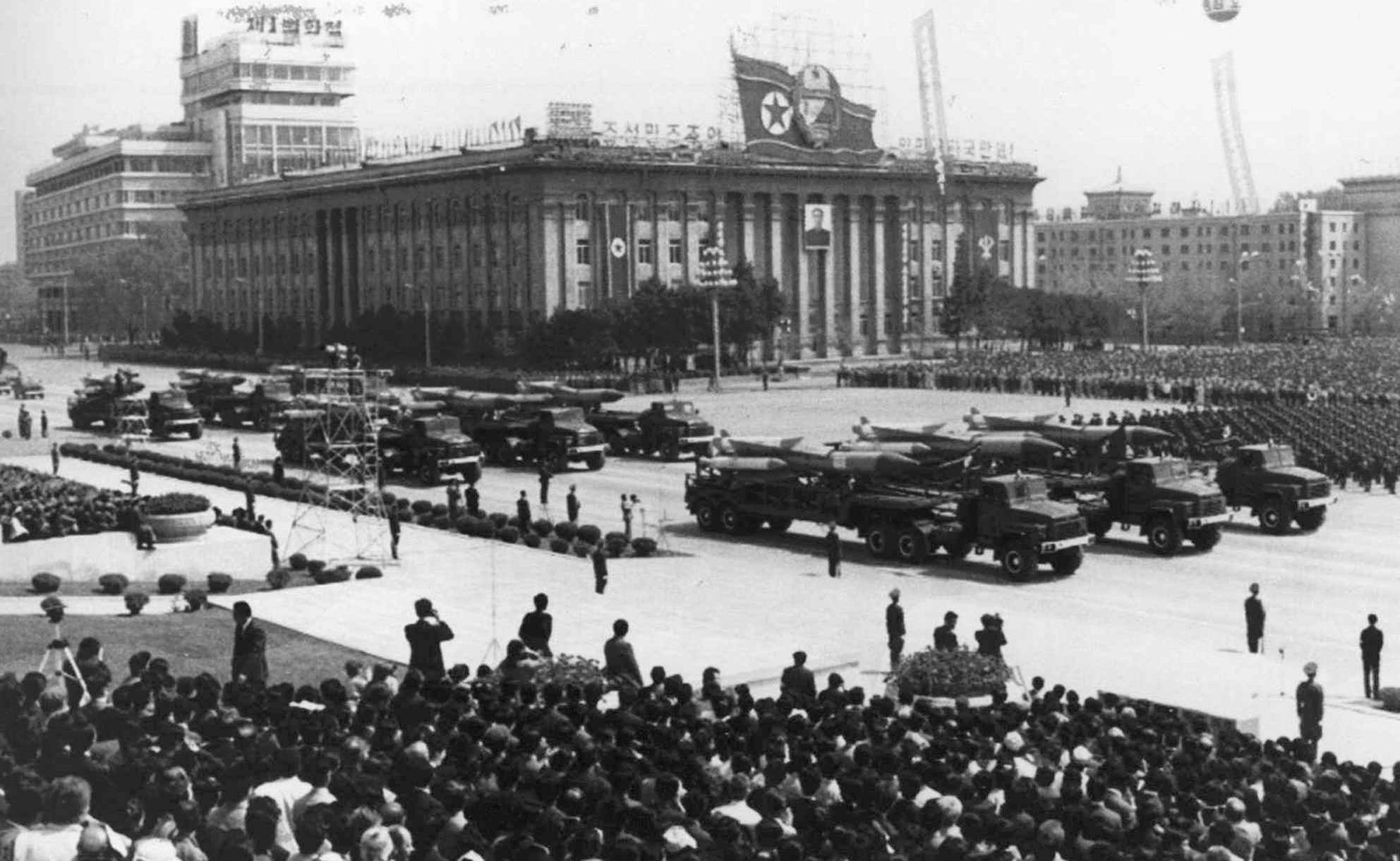 A military parade in Pyongyang in 1992.