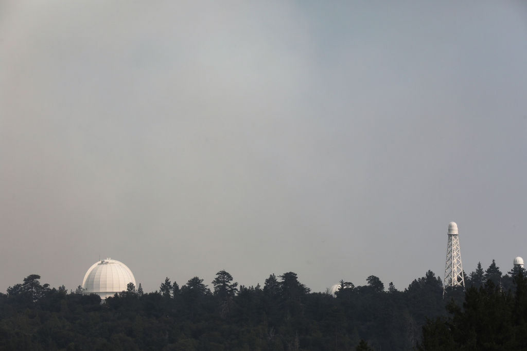 Smoke from the Bobcat Fire near Mt. Wilson Observatory.
