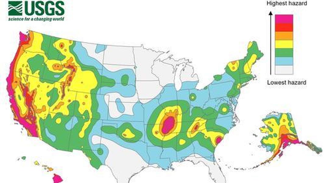 New USGS earthquake hazard map shows increased risks for many parts of the U.S.