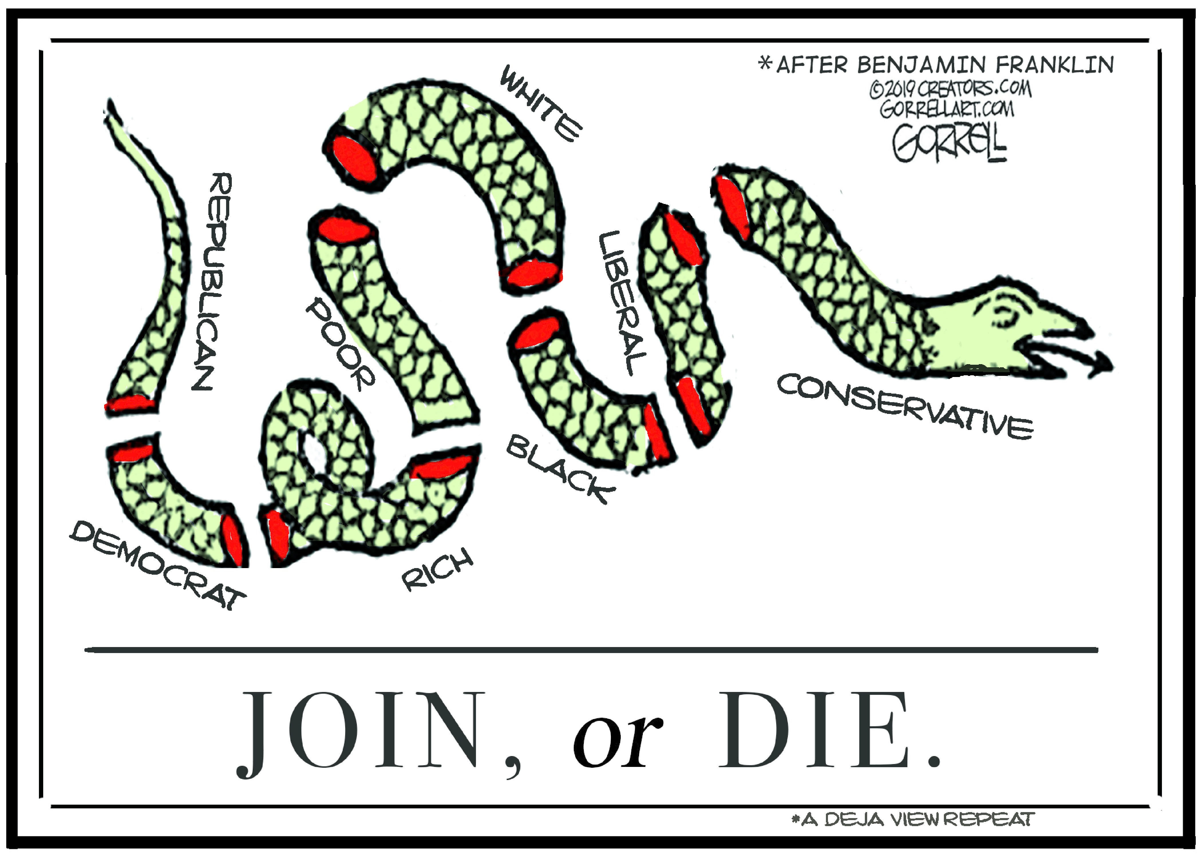 Editorial Cartoon U.S. join or die flag