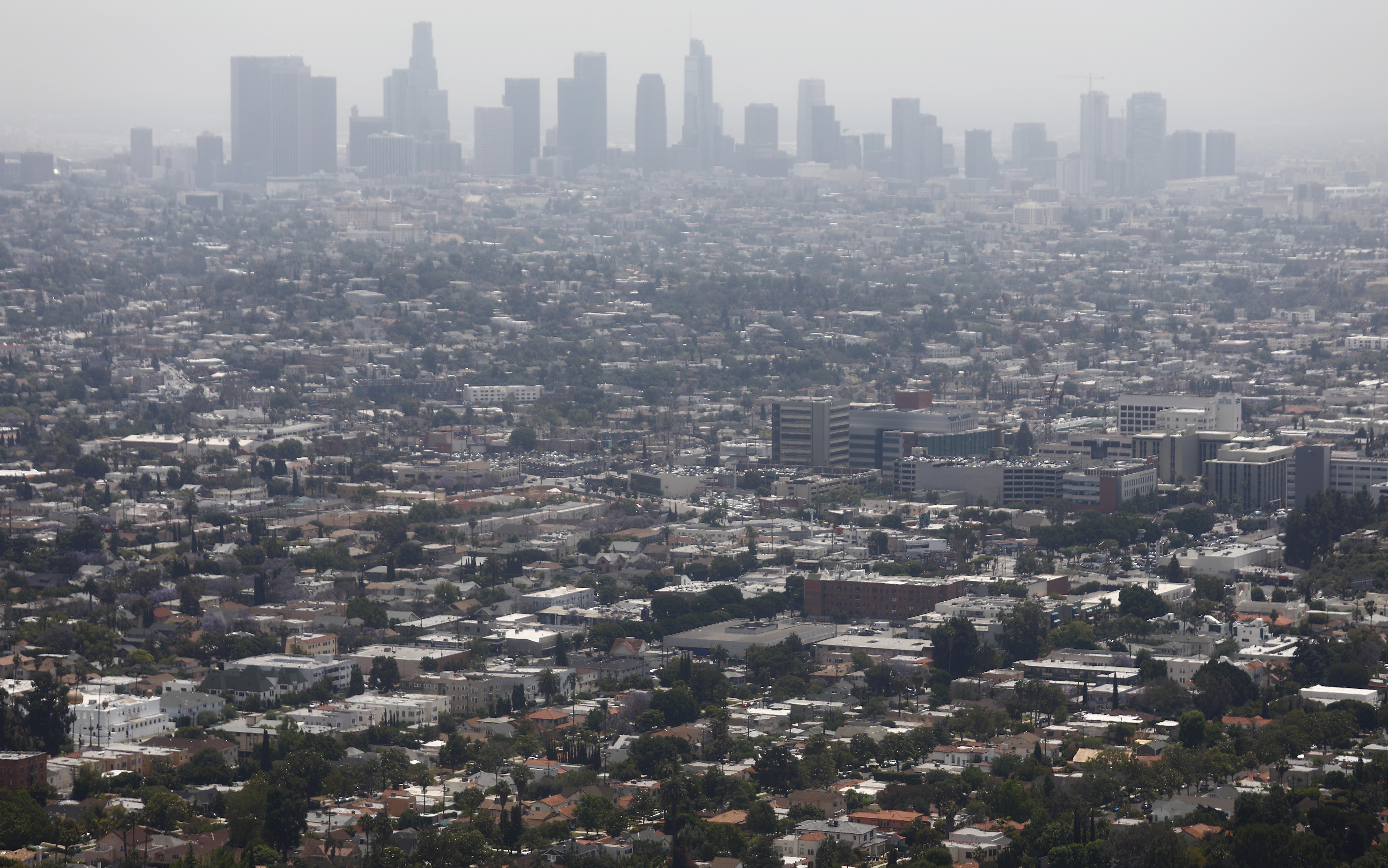 Smog over downtown L.A.