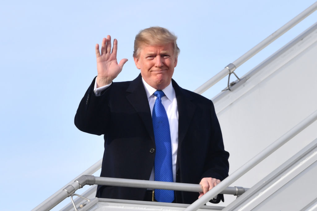 Trump arrives at Davos