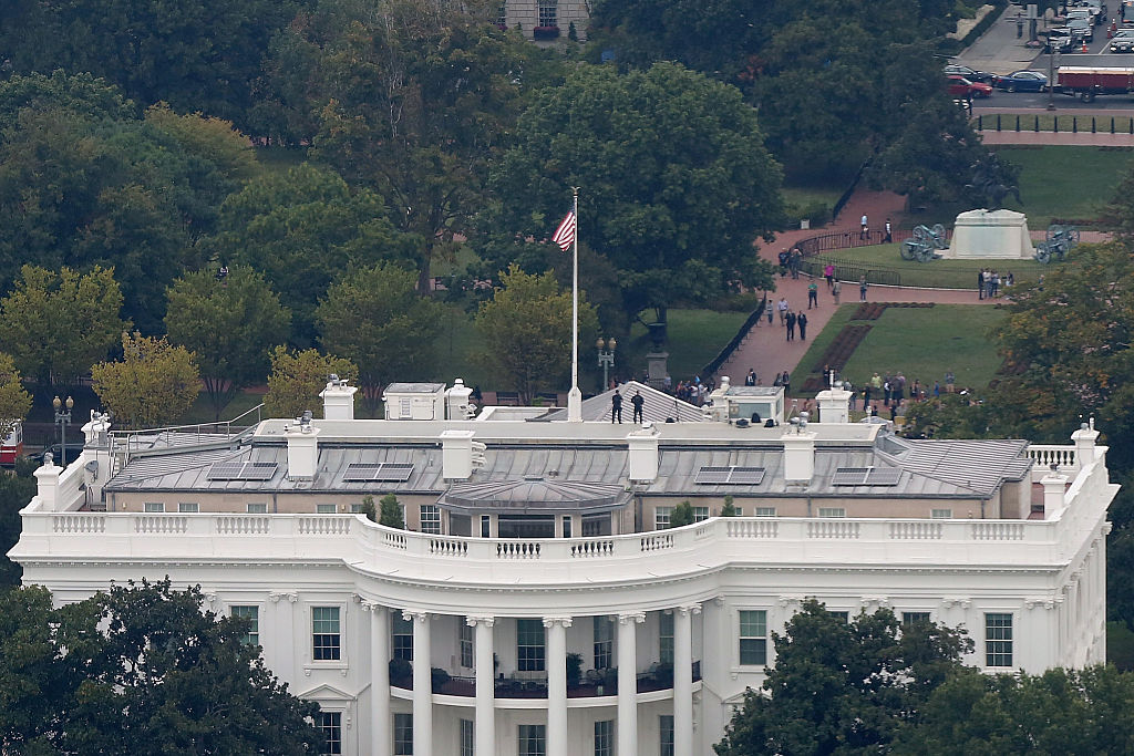 The top of the White House.