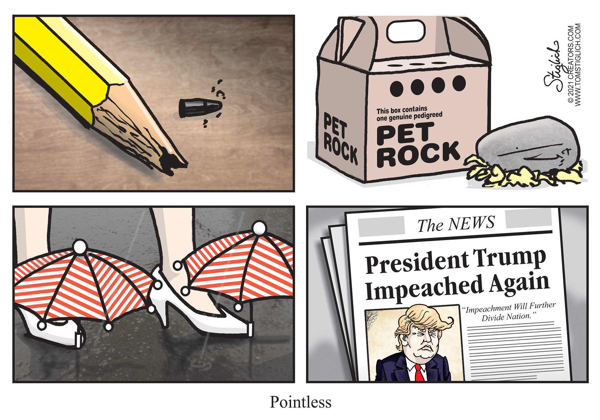 Political Cartoon U.S. Trump second impeachment