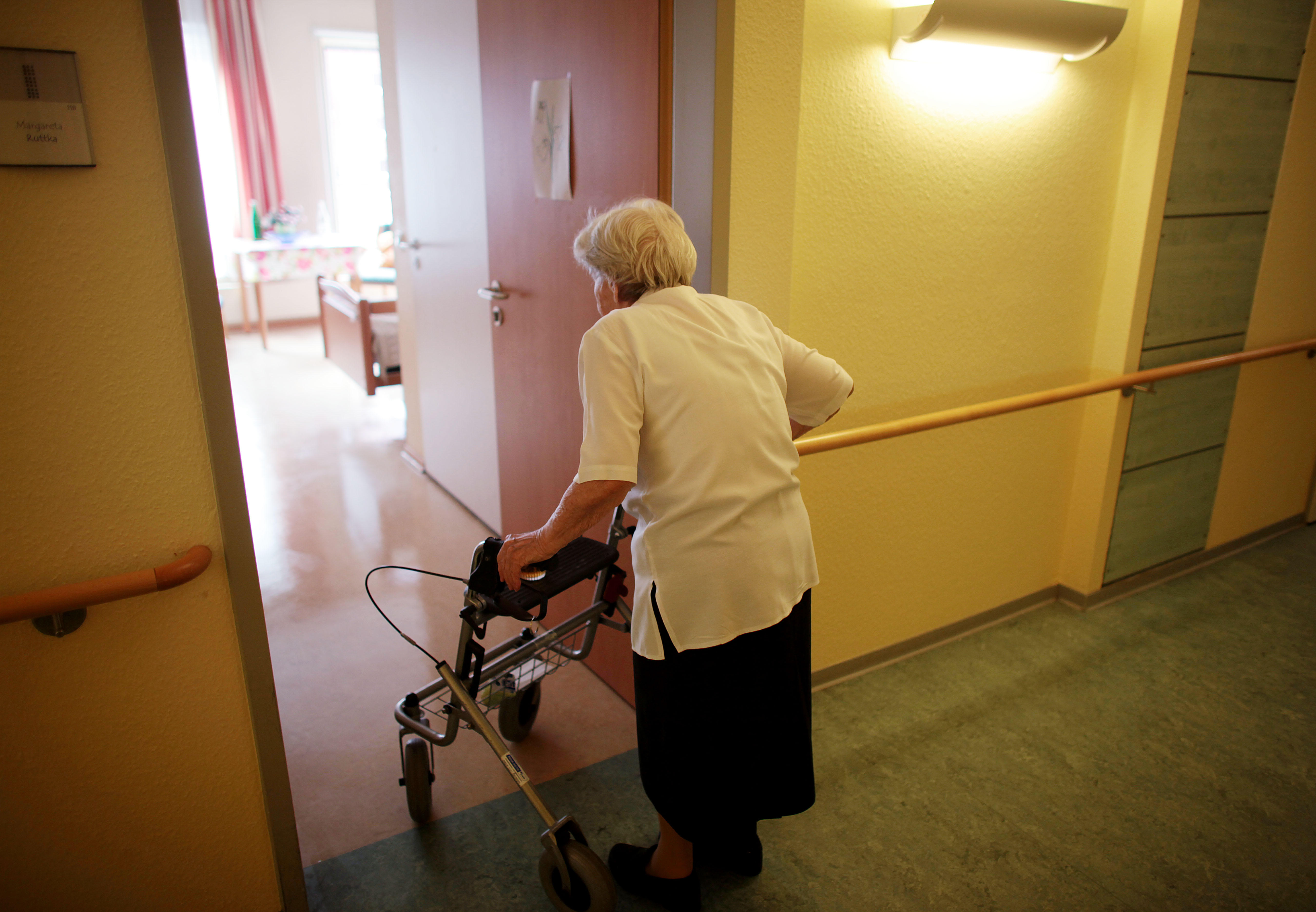 A woman in a retirement home.