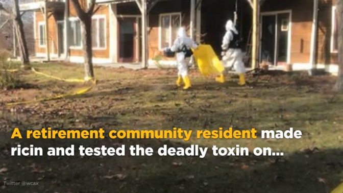 Retirement community resident allegedly made ricin, tested it on neighbors