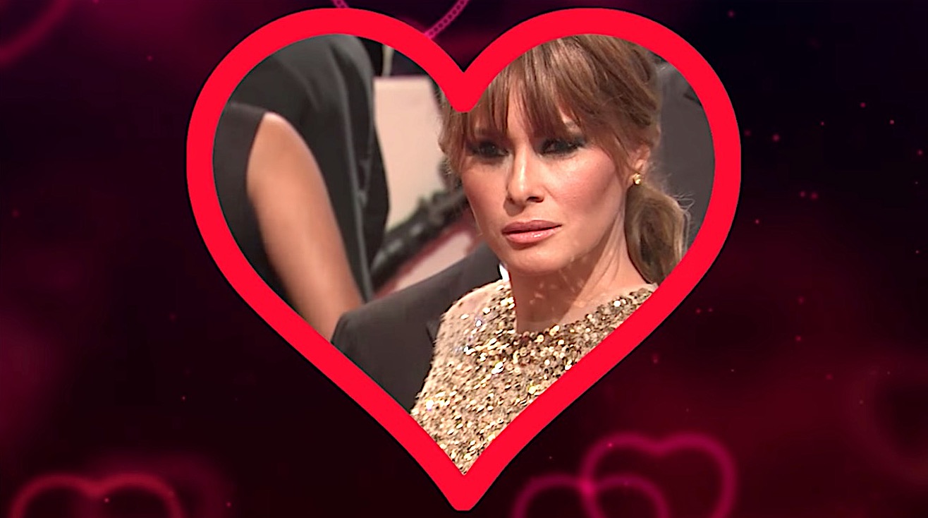 The Late Show creates a Valentines Day message for Melania Trump