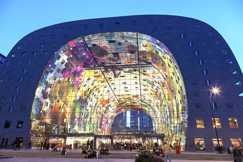 The Markthal in Rotterdam: Half apartment complex, half party.