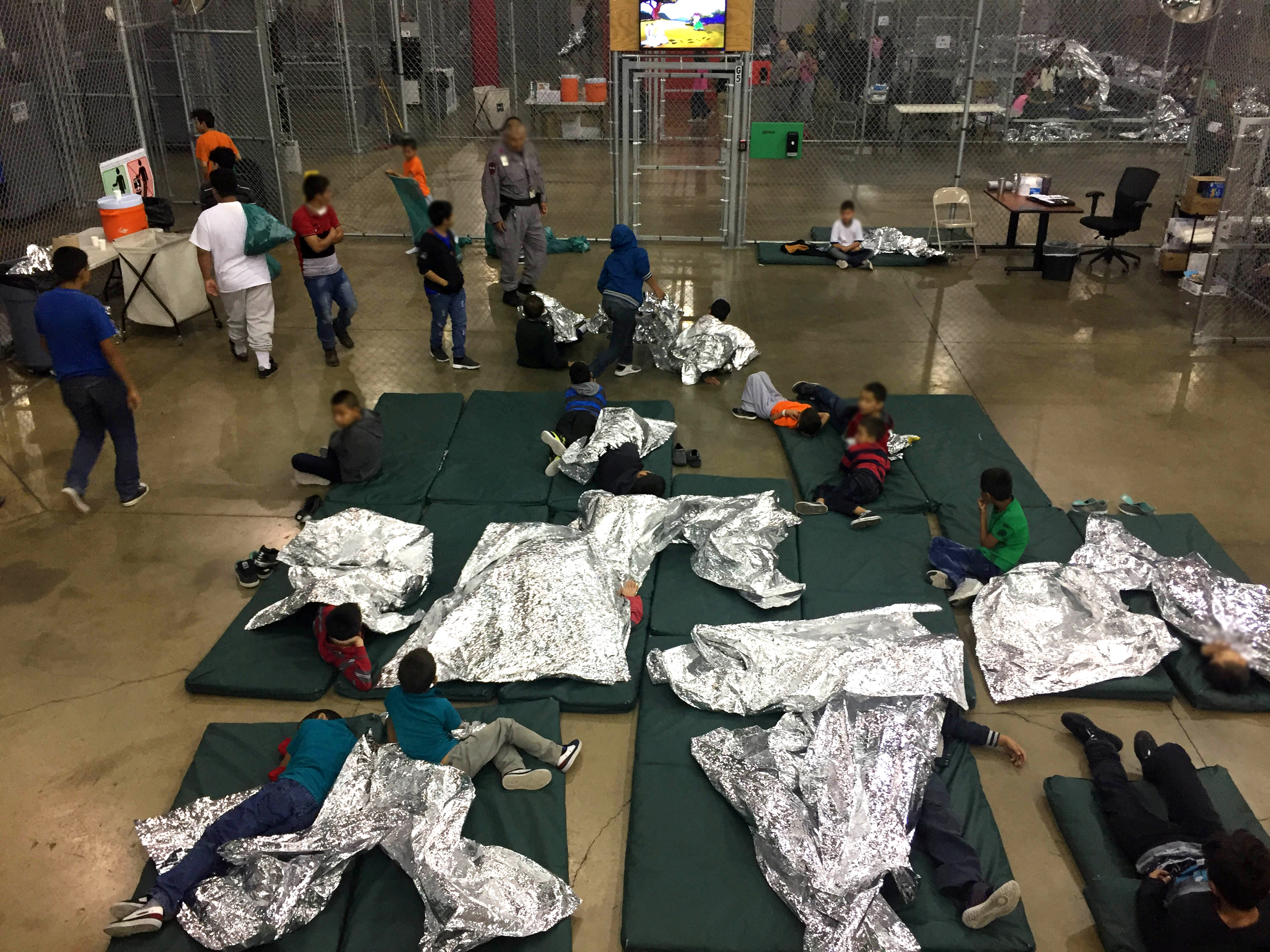 Children in a detention center.
