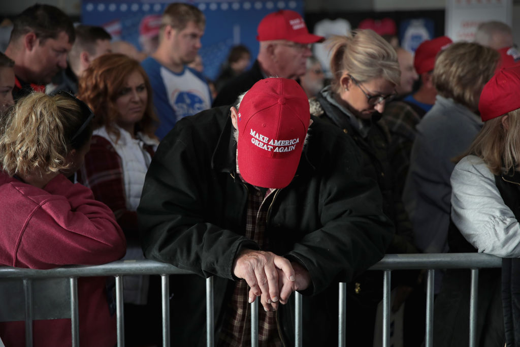 Trump supporters at a rally in Pennsylvania.