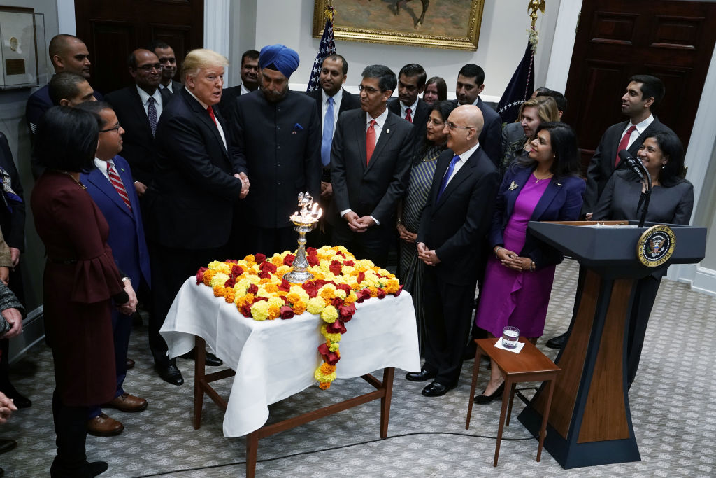 Trump celebrates Diwali in 2018