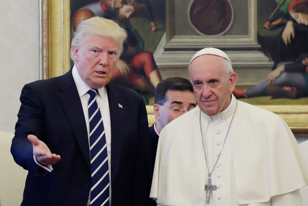 President Trump and Pope Francis.