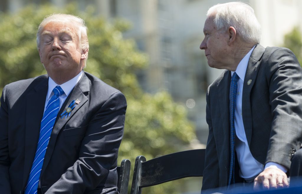 President Donald Trump and Attorney General Jeff Sessions. 