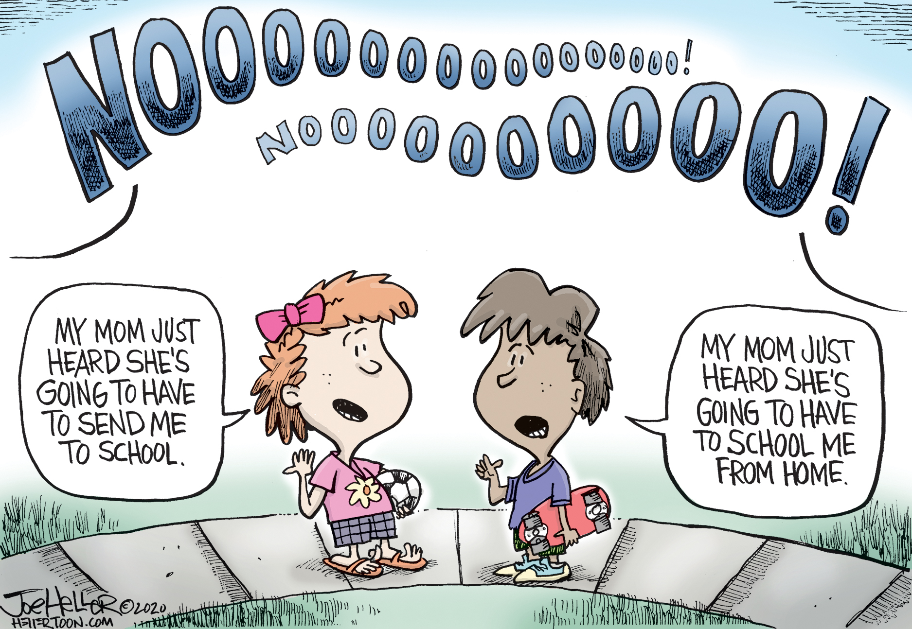 Editorial Cartoon U.S. coronavirus school reopenings