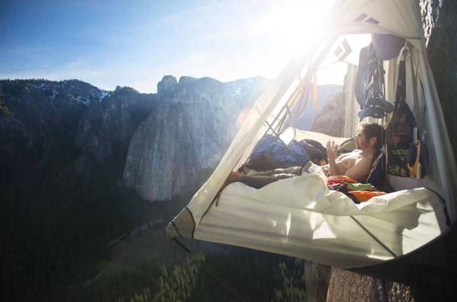 Climbers inch their way up El Capitan using only their hands and feet