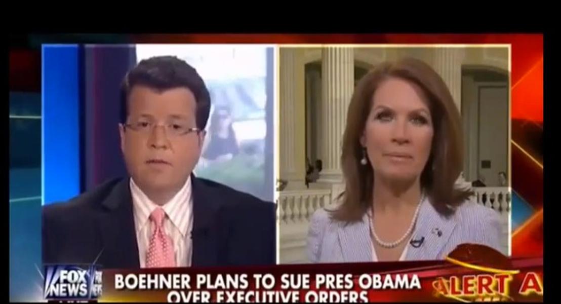 Watch Neil Cavuto, Michele Bachmann argue on Fox News over the House GOP&#039;s Obama lawsuit