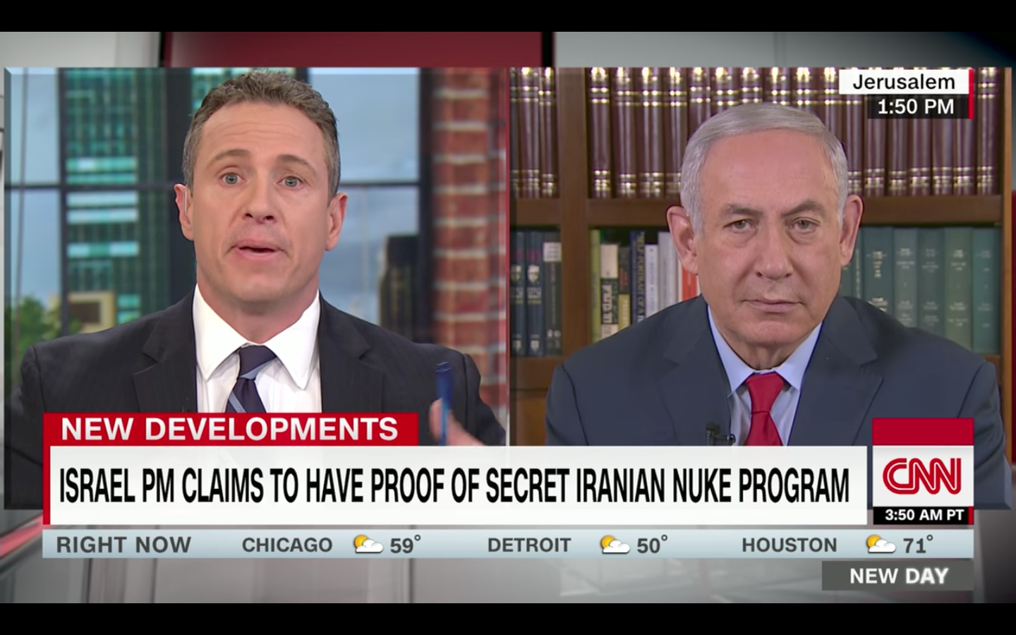 Cuomo presses Netanyahu.