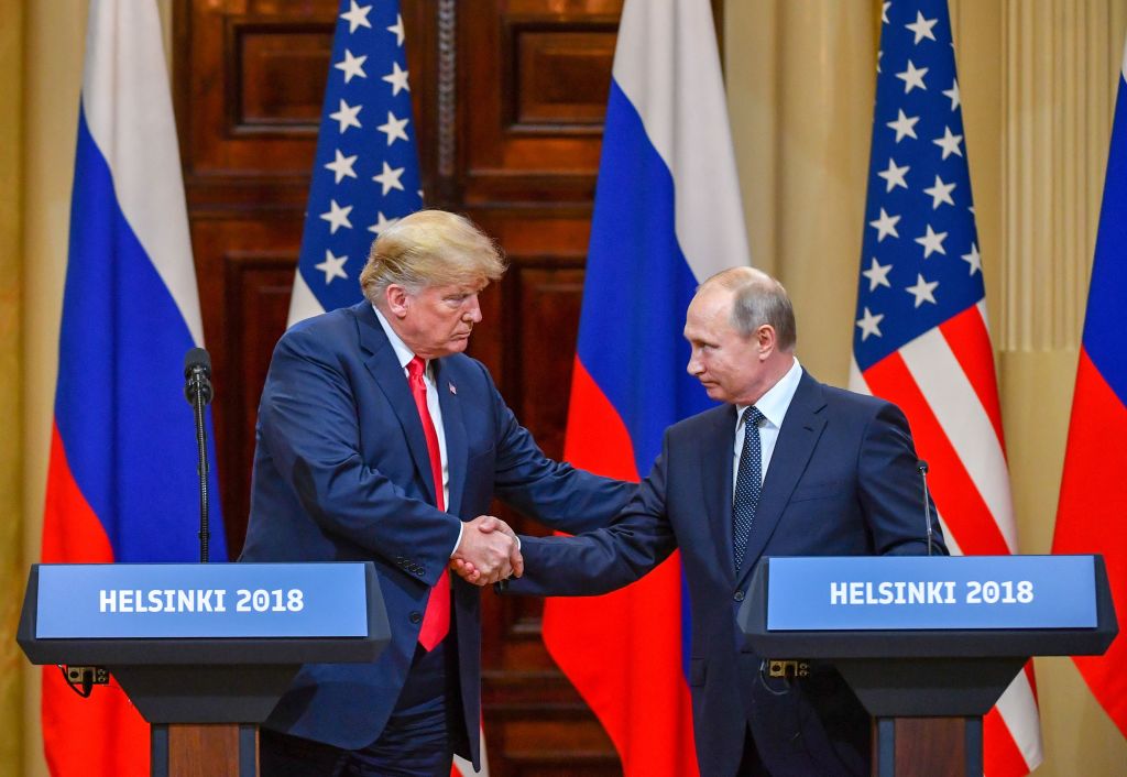 Trump and Putin in Helsinki.