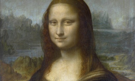 The original Mona Lisa in the Musee du Louvre in Paris