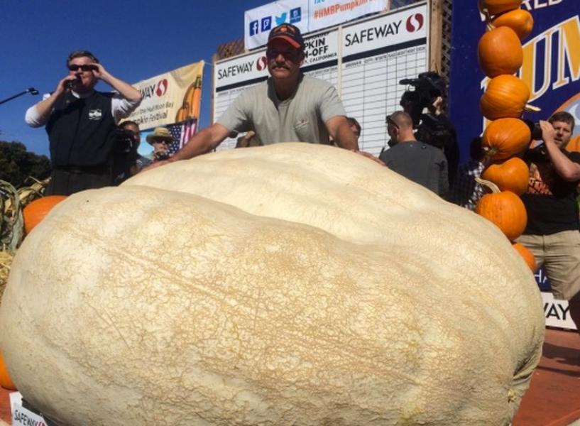 Pumpkin weighing 2,058 pounds sets North American record