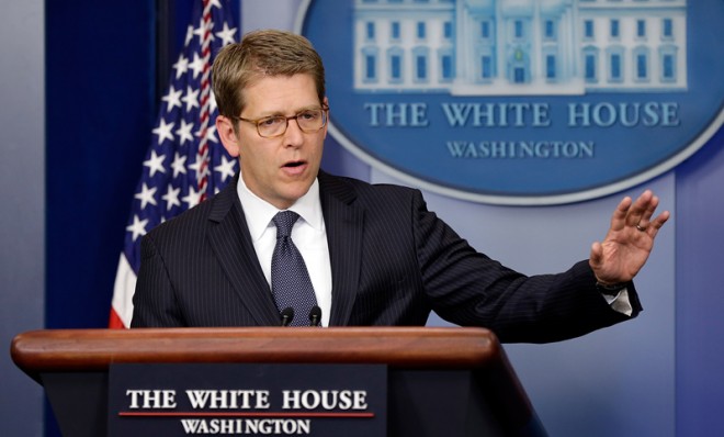 White House Press Secretary Jay Carney confirmed that a letter sent to President Obama tested positive for the poison ricin, April 17.