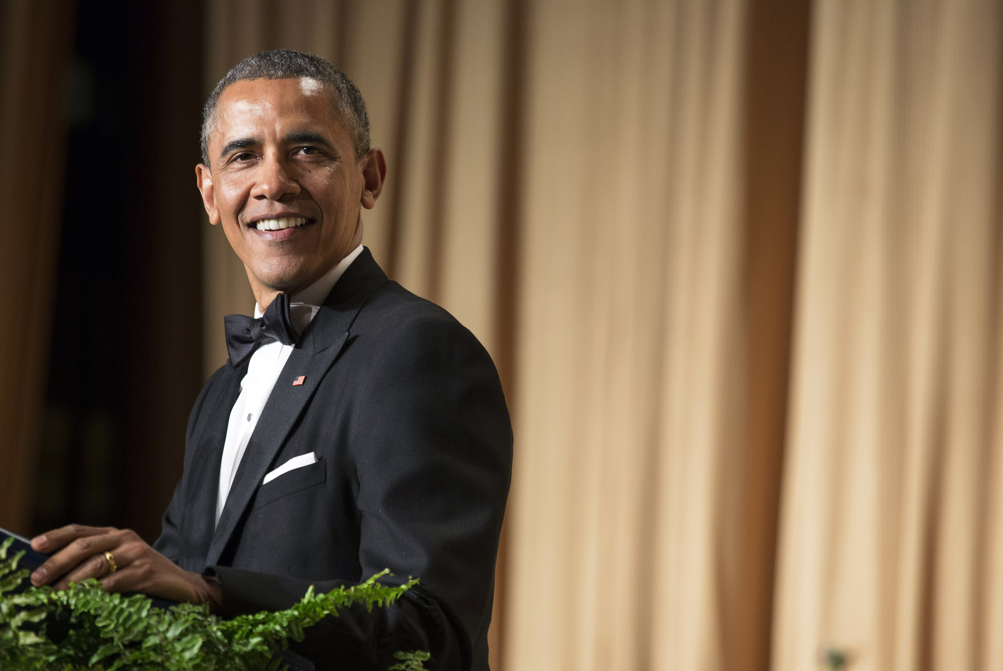 President Obama during last year&#039;s correspondents&#039; dinner.