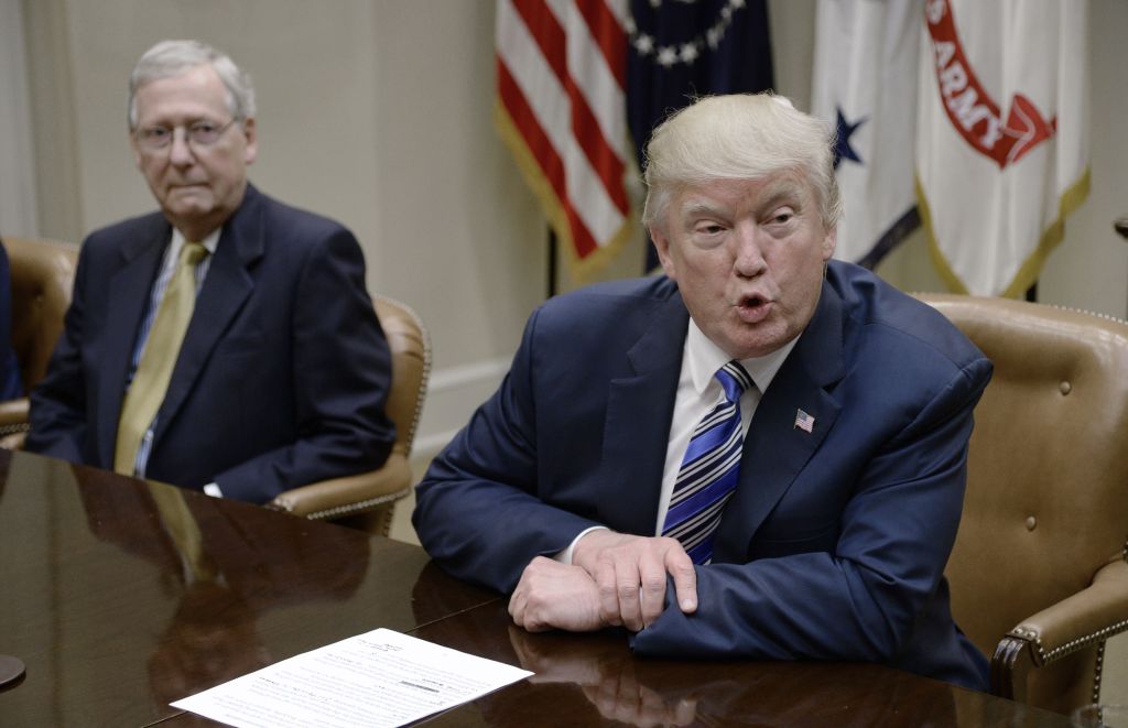 President Trump and Sen. Mitch McConnell.